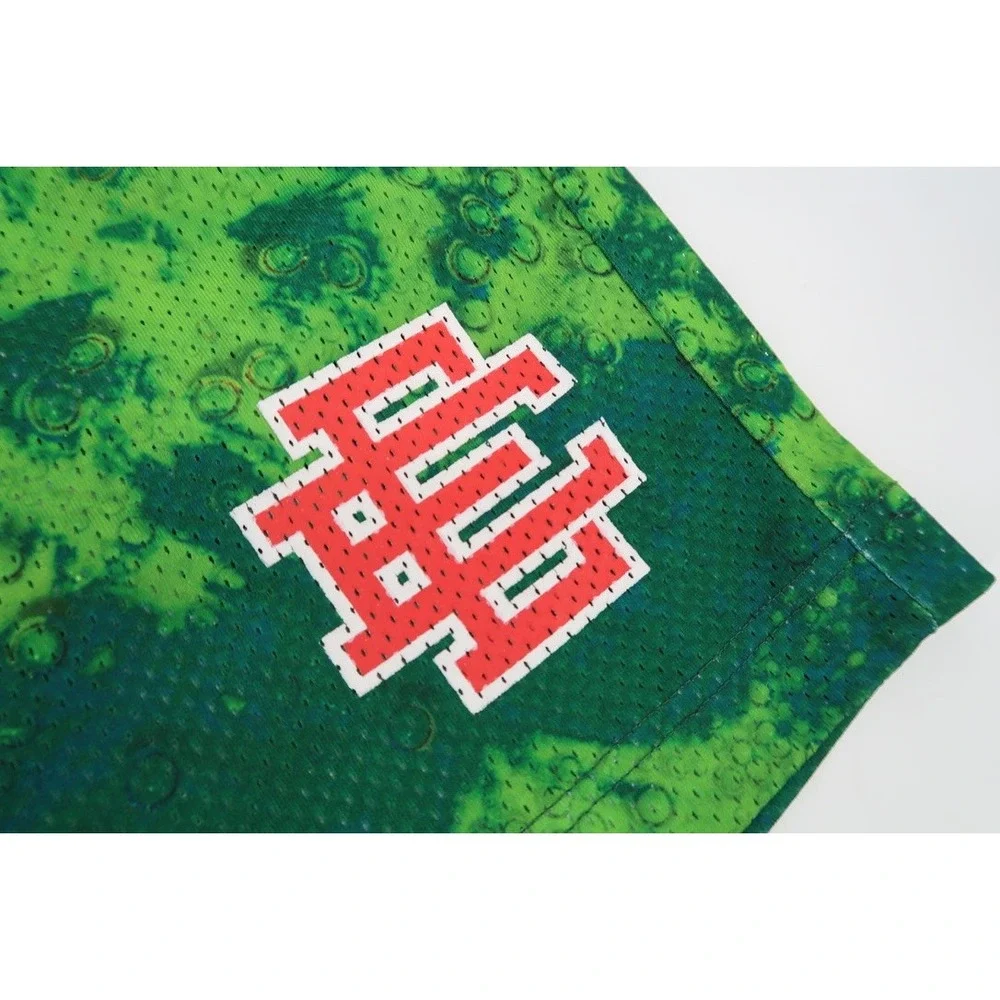 Eric Emanuel x Mountain Dew Mens XL Green Mesh Basic Shorts‎